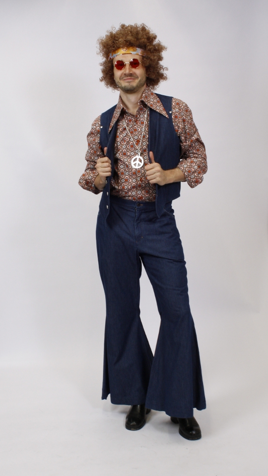 hippie jeans vest and trousers - Kostüme Breuer - Renting Costumes